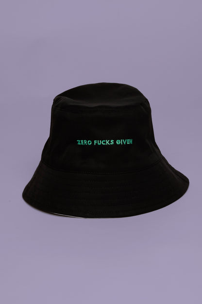 "Zero Fucks Given" Reversible Bucket Hat